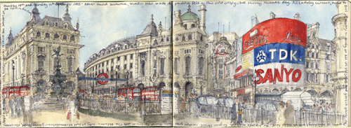 London in Landscape Publications - Vols I & II. Piccadilly 500 pixel image